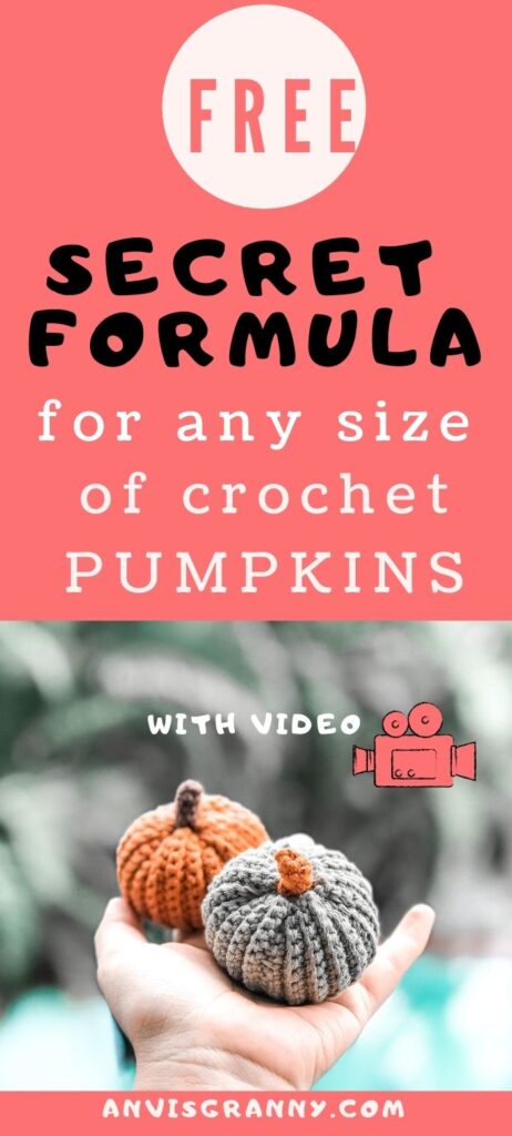 pumpkin free crochet pattern for beginners that can help you to crochet any size of pumpkins