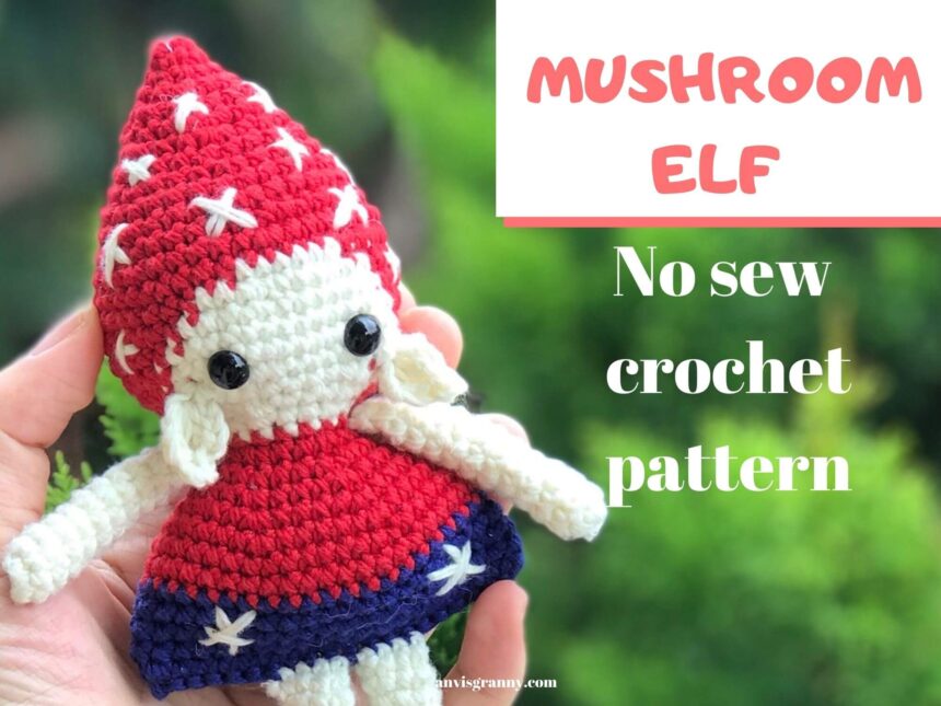 Amigurumi Christmas Elf Doll Pattern Free – Mushroom Elf