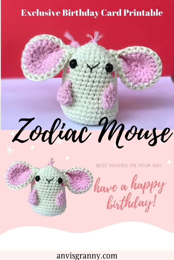 free zodiac mouse printable birthday card