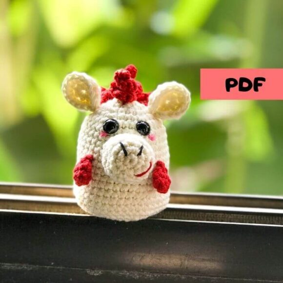 Chinese zodiac horse amigurumi crochet pattern and video tutorial