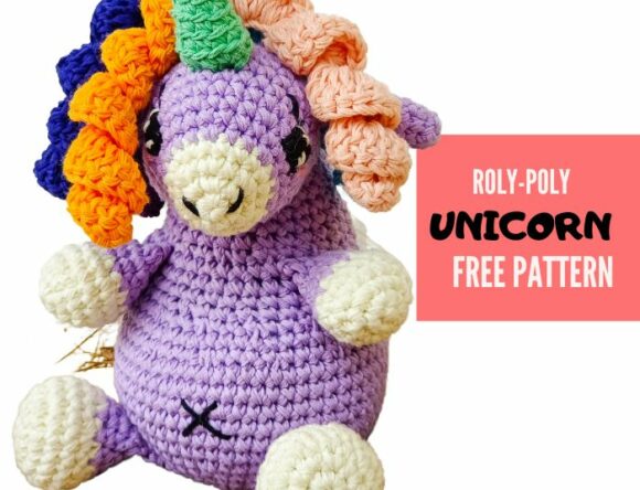 Cute and Easy Roly Poly Amigurumi Unicorn Free Pattern