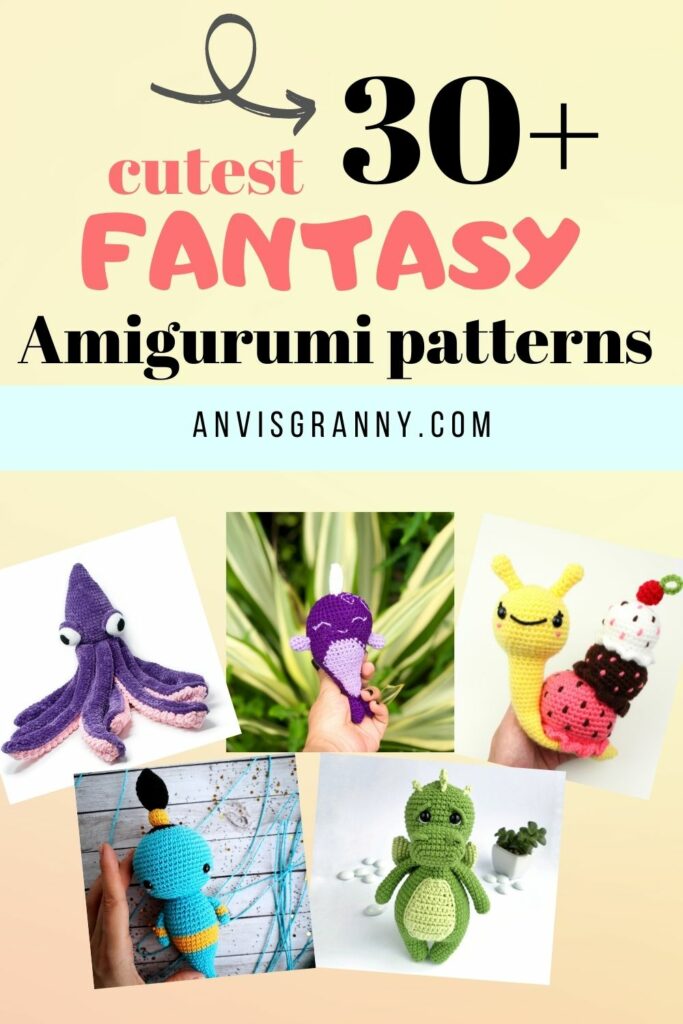 Amigurumi fantasy pdf patterns toys to crochet 
